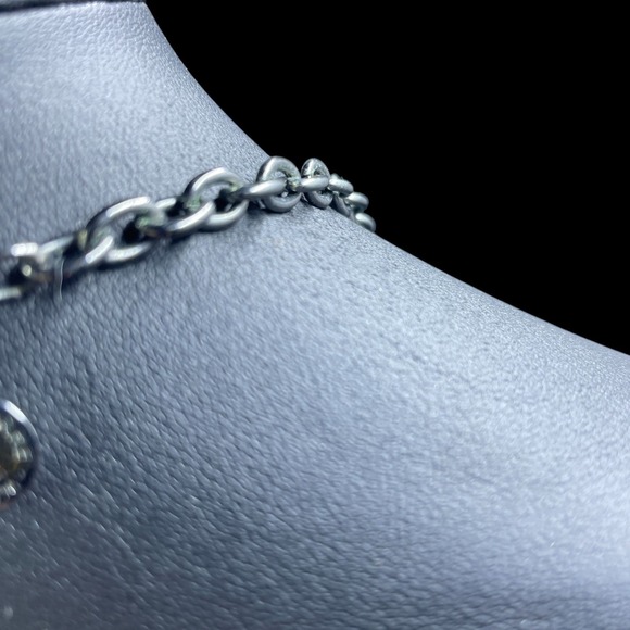 Liz Claiborne Est 1976 Statement Necklace Blue Turquoise Flower Bold Fashion 18" - Picture 7 of 8